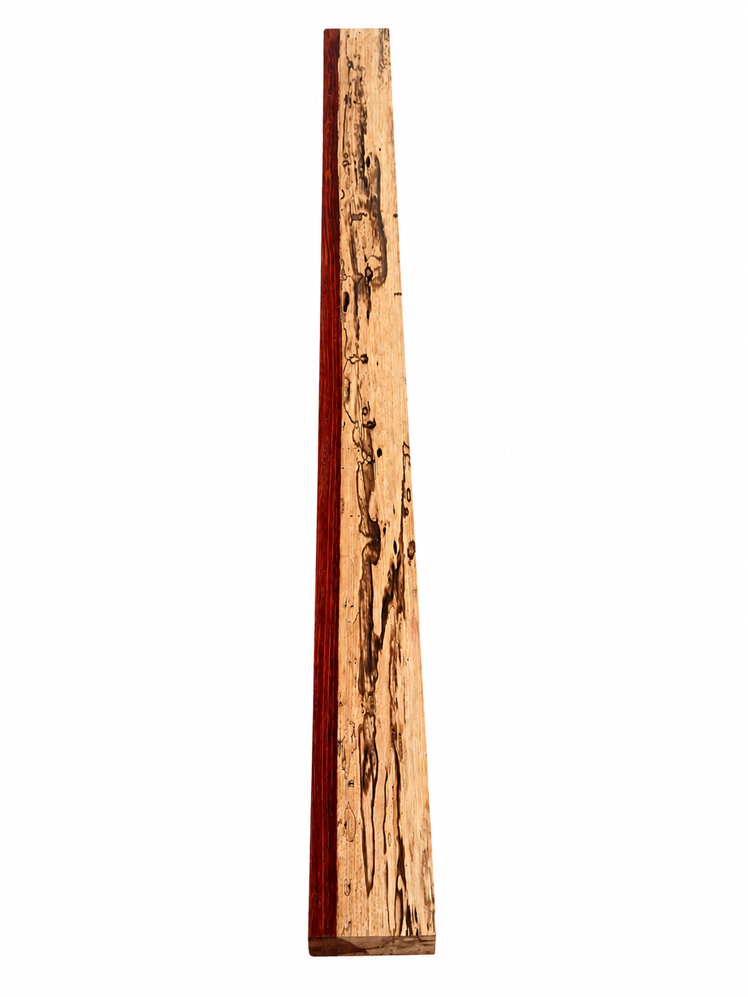 Premium Spalted Red Mahogany Exotic Hardwood Slab – Rare Natural Figure – 39 3/4" × 2 3/4" × 1 1/2"