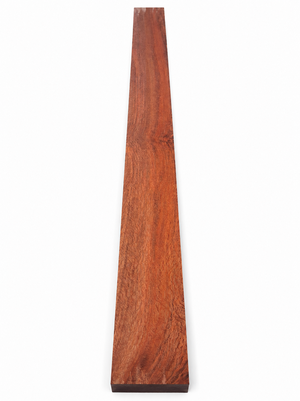 Premium Red Ember Exotic Hardwood Blank – Exceptional Figure &amp; Copper-Rose Chatoyance – 32" x 2.625" x 1.125"