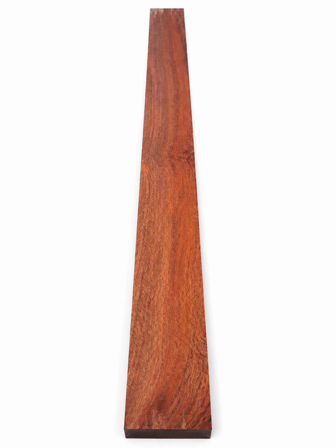 Premium Red Ember Exotic Hardwood Blank – Exceptional Figure &amp; Copper-Rose Chatoyance – 32" x 2.625" x 1.125"