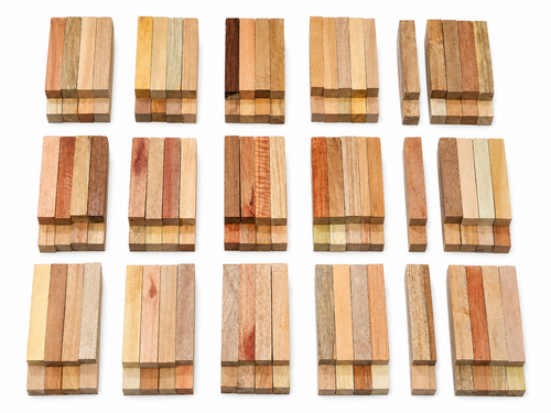 Artisan Curated Mystery Pack – Chatoyant Exotic Wood Pen Blanks (Pack of 8)