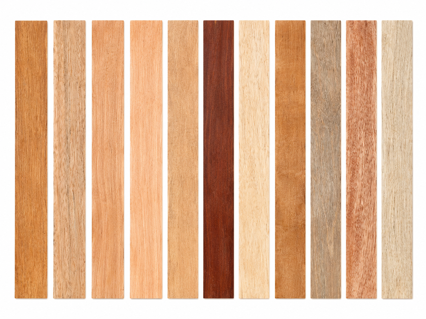 Premium Exotic Hardwood Board Pack – 16 Premium Boards – Minimum 18" × 2 1/4" × 5/16"