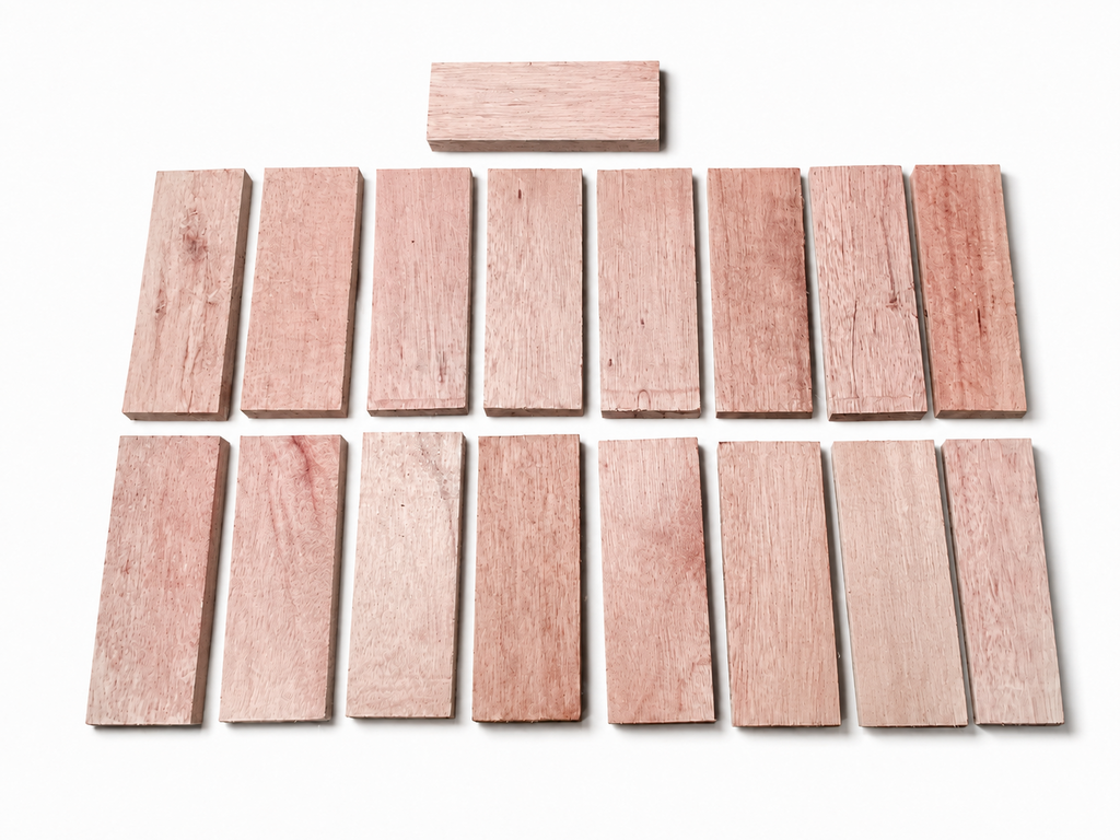 Premium Pink Exotic Hardwood Planchettes – Unique Lot of 17 – 2 1/2" × 6 1/2"