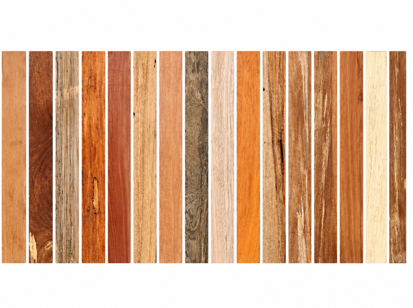 Exotic Hardwood Board Pack – 16 Premium Boards – Minimum 18" × 2 1/4" × 5/16"