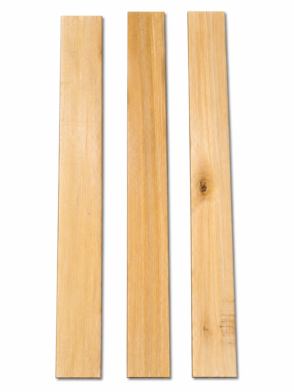 Lot #46 – 3 Long Exotic Hardwood Boards – Light Blonde / Golden Tone