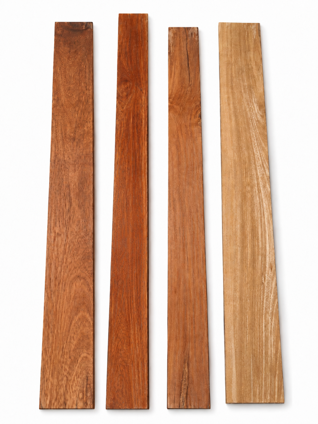 Premium Dense Exotic Hardwood Board Set #28 – 4 Highly Figured Exact Pieces