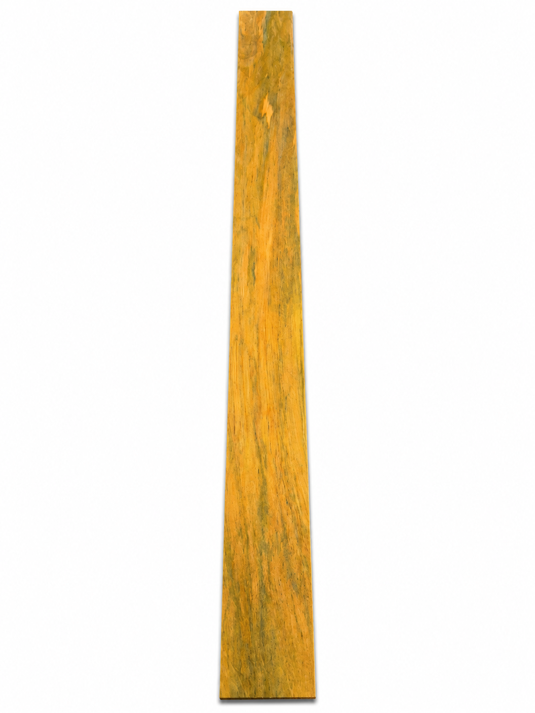 Exotica Wood Signature – Golden, Olive &amp; Gray Exotic Hardwood Board – Naturally Wax-Like Texture – 2 1/8" × 1 1/8" × 33 3/4
