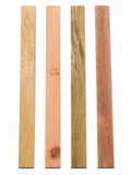 Lot #39 – Set of 4 Long Exotic Hardwood Boards – Distinct Natural Color Variation – Exact Pieces Shown
