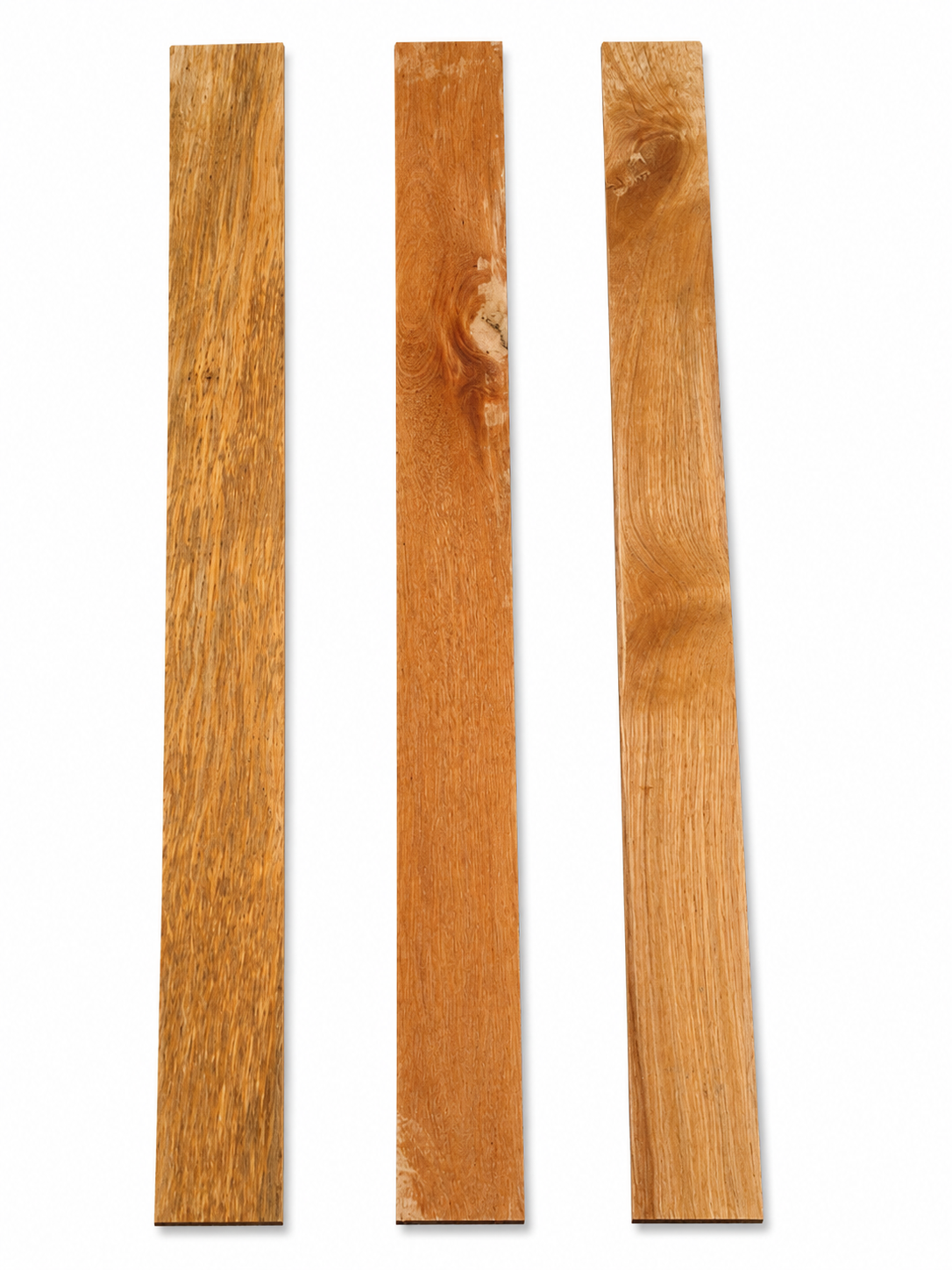 Lot #38 – Set of 3 Long Golden Figured Hardwood Boards – Exact Pieces Shown