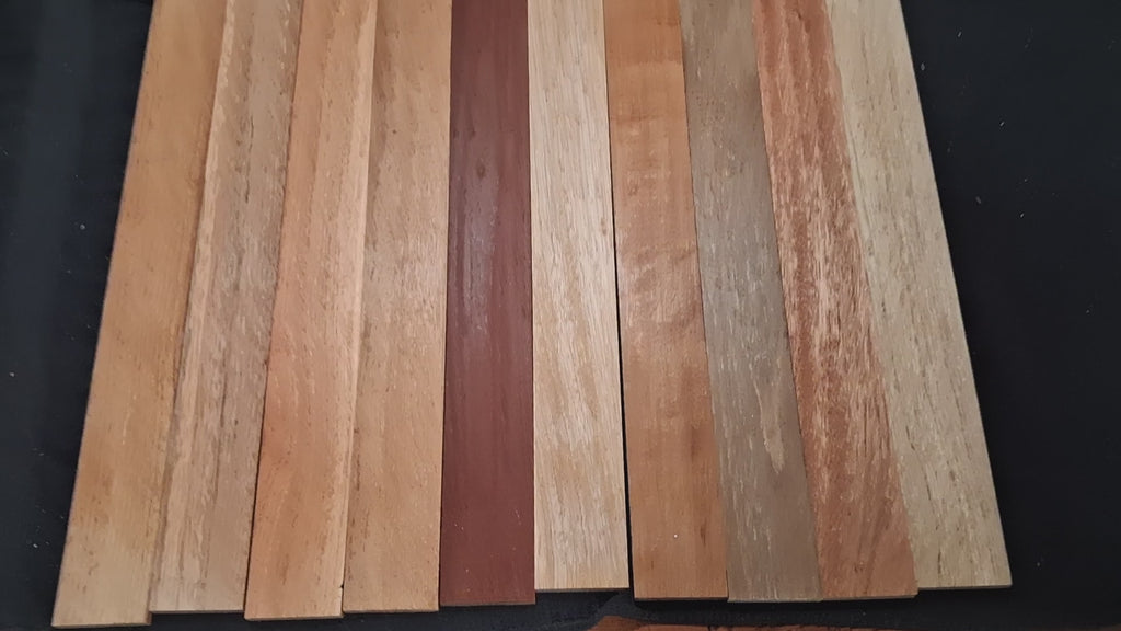 Premium Exotic Hardwood Board Pack – 10 Premium Boards – Minimum 24" × 2 1/4" × 5/16"