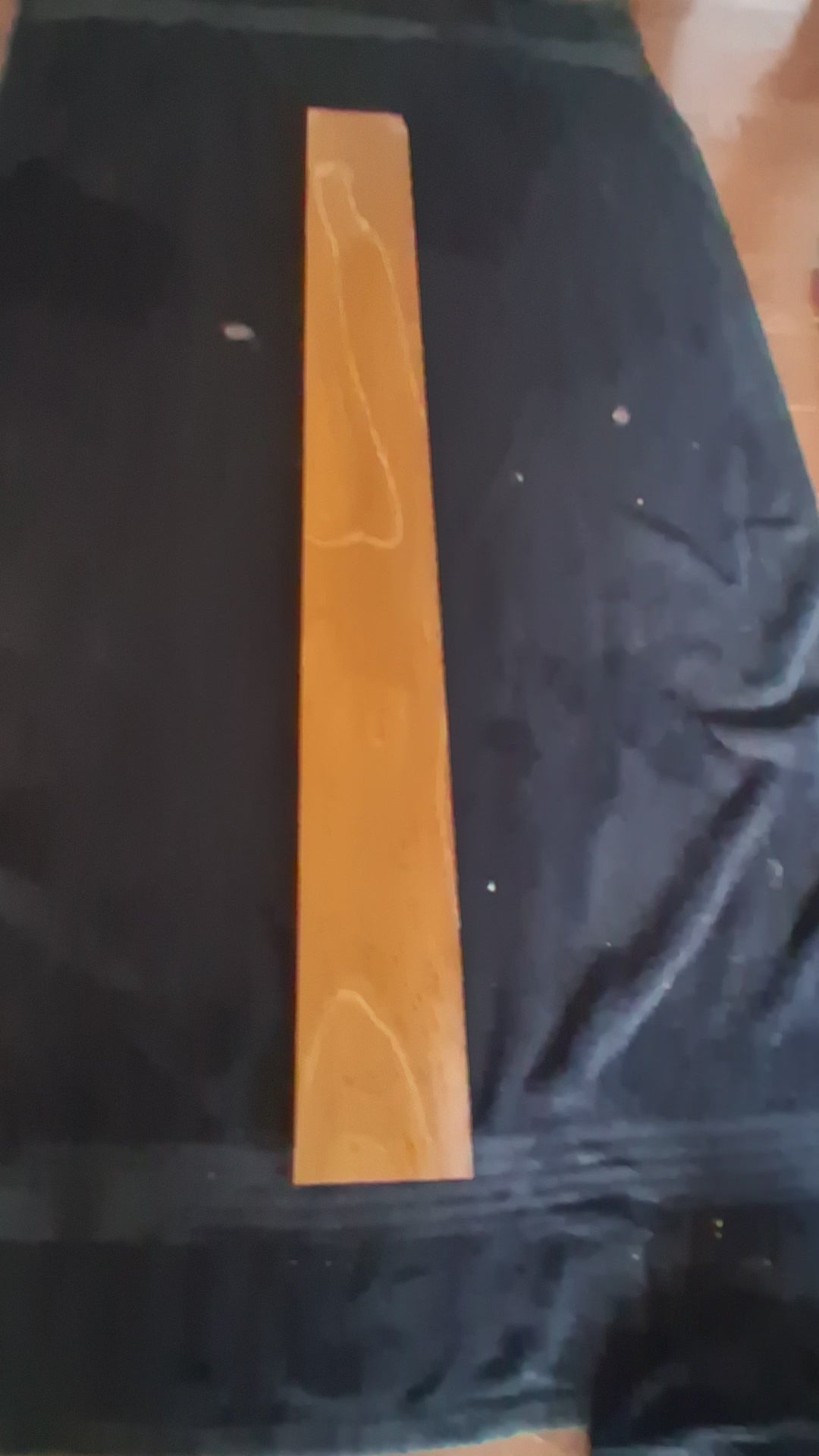Premium Dense Golden Exotic Hardwood Board #20 – 34 1/4" × 3 1/2" × 1/2" – Signature Grain – Exact Piece