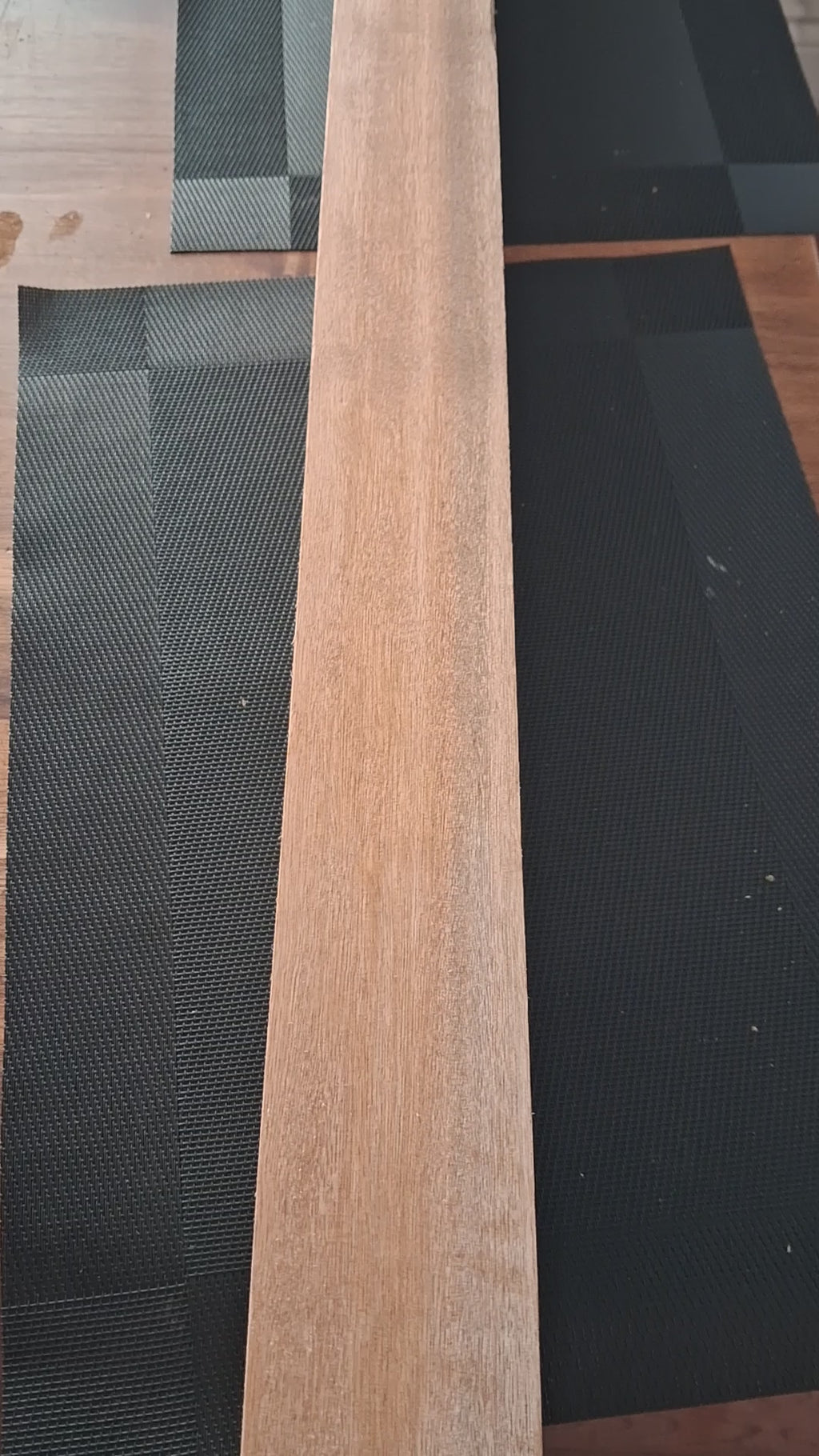 Premium Exotic Hardwood Board – Fine Grain &amp; Naturally Oily Texture – 38 1/2" × 3" × 2 1/2"