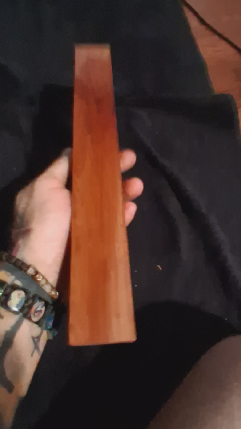 Dense Deep Red Exotic Wood Blank – Rich Grain – 12"