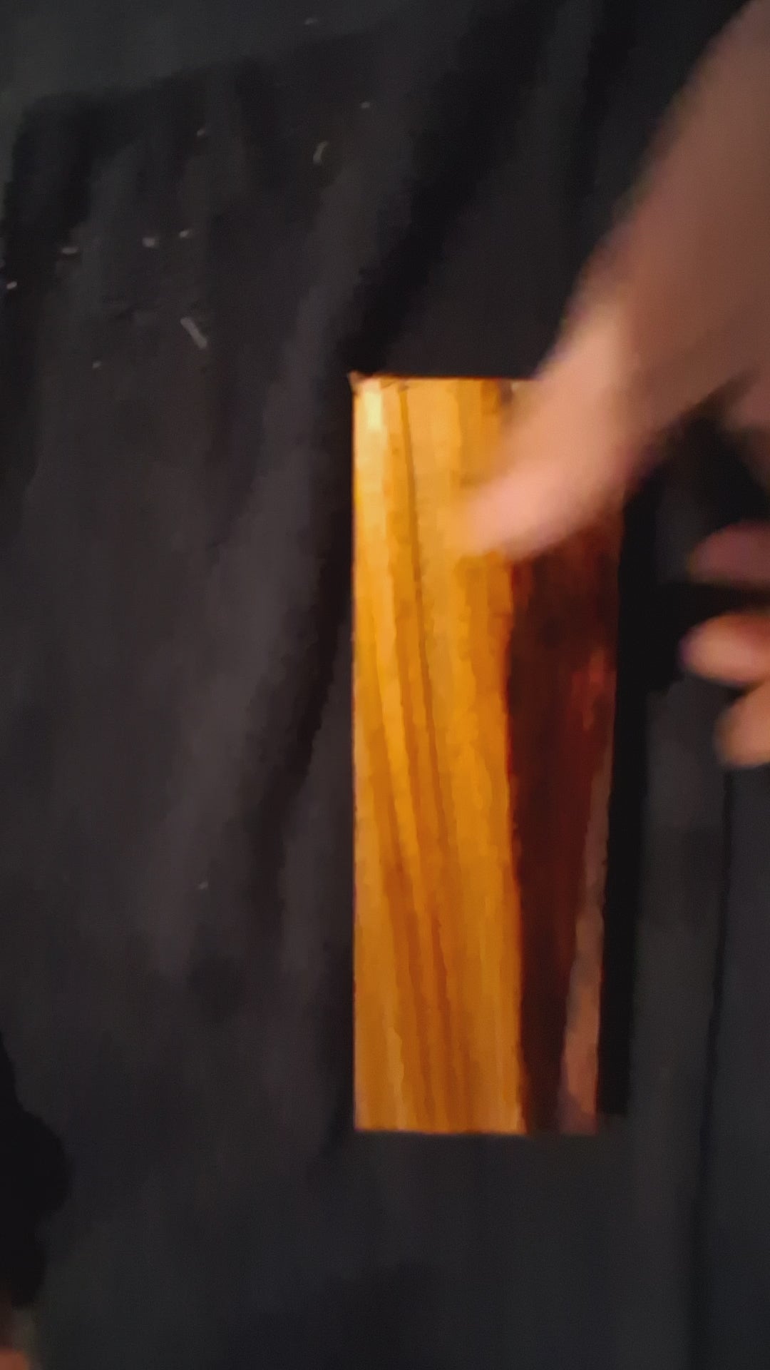 Ultra-Dense Two-Tone Exotic Hardwood – Golden Honey, Olive and Deep Red-Brown – 8 1/4" × 2 3/4" × 1 1/8"