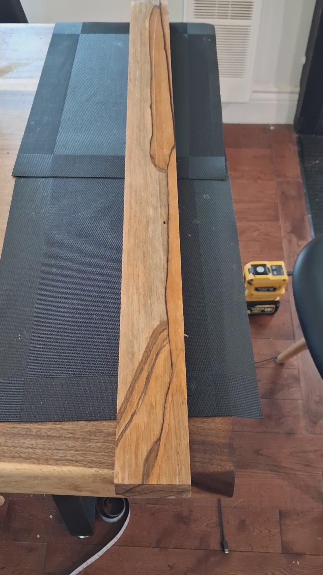 Premium Exotic Hardwood Board – Dramatic Black Figured Grain – One-of-a-Kind
