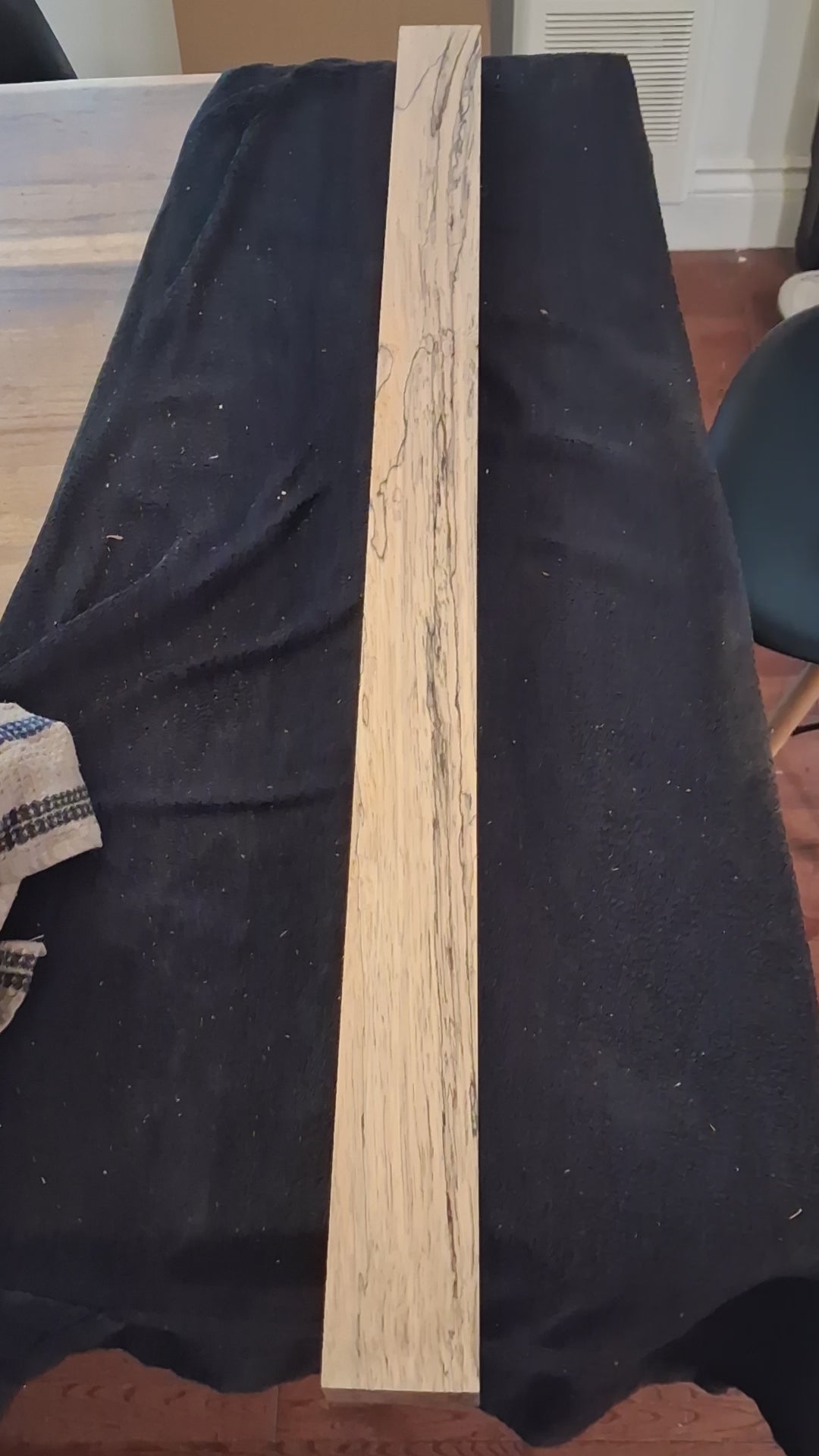 Exotica Wood Signature – Naturally Spalted Exotic Hardwood Board – 2 1/4" × 1 1/4" × 35 7/8"