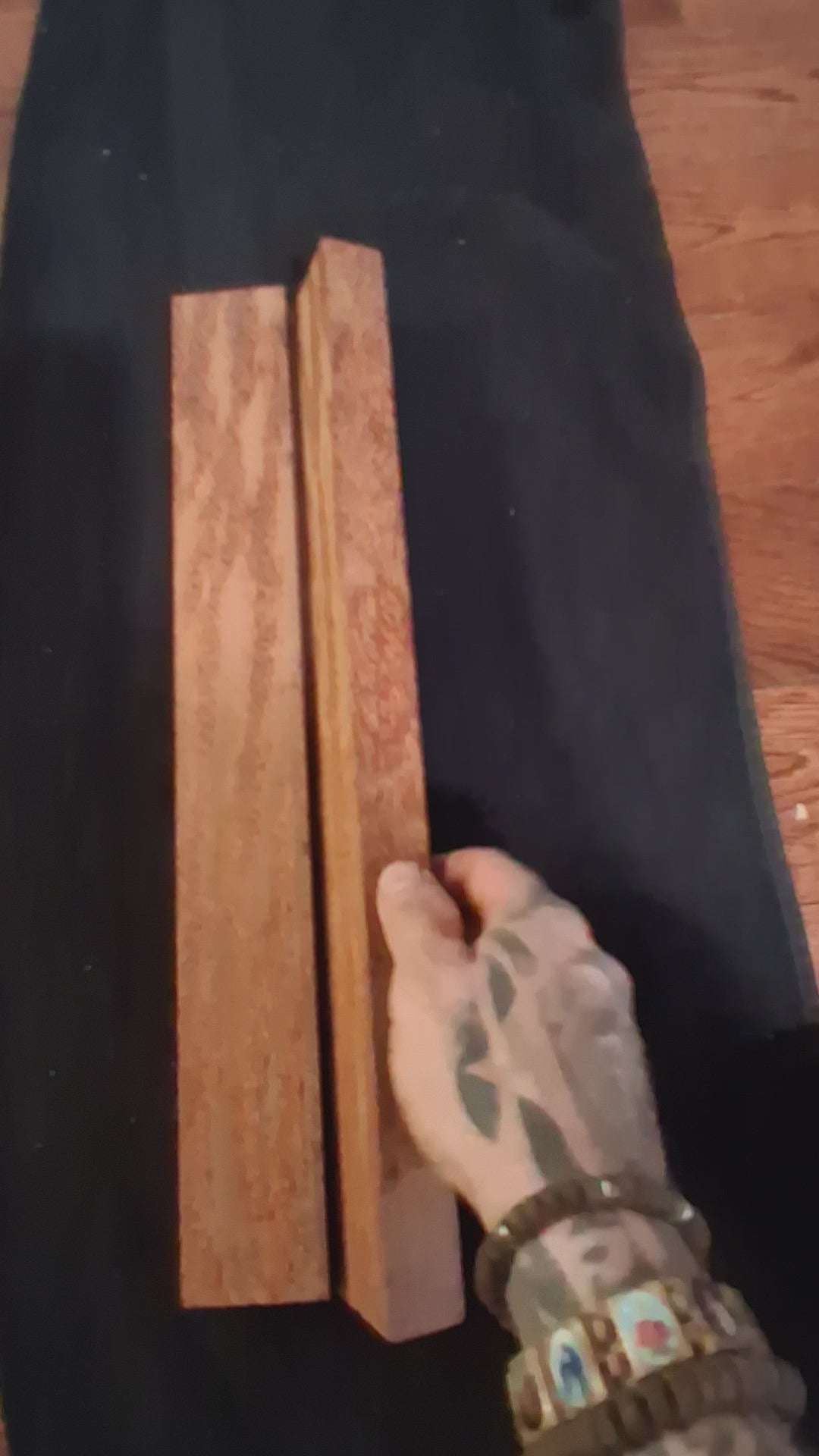 Premium Selection – Sequentially Matched Figured ExoticPremium Selection – Sequentially Matched Figured Exotic Hardwood Pair – 16" × 2" × 1" Each Hardwood Pair – 16" × 2" × 1" Each
