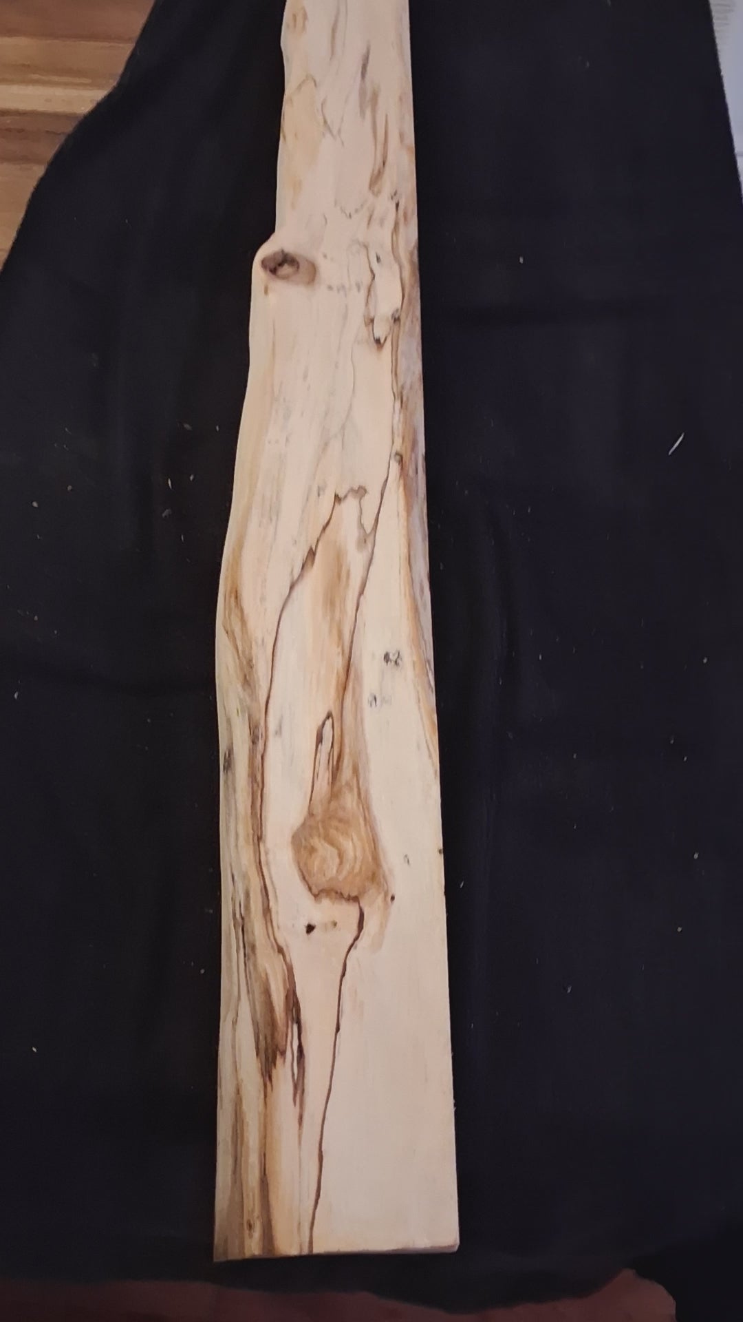 Premium Natural Cherry Timber – Sculpted Live Edge Beam for Epoxy, Carving &amp; Custom Woodworking