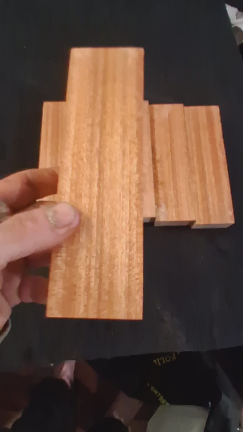 Khaya Rose Exotic Wood Blocks – Lot of 6 (2" × 1" × 7")