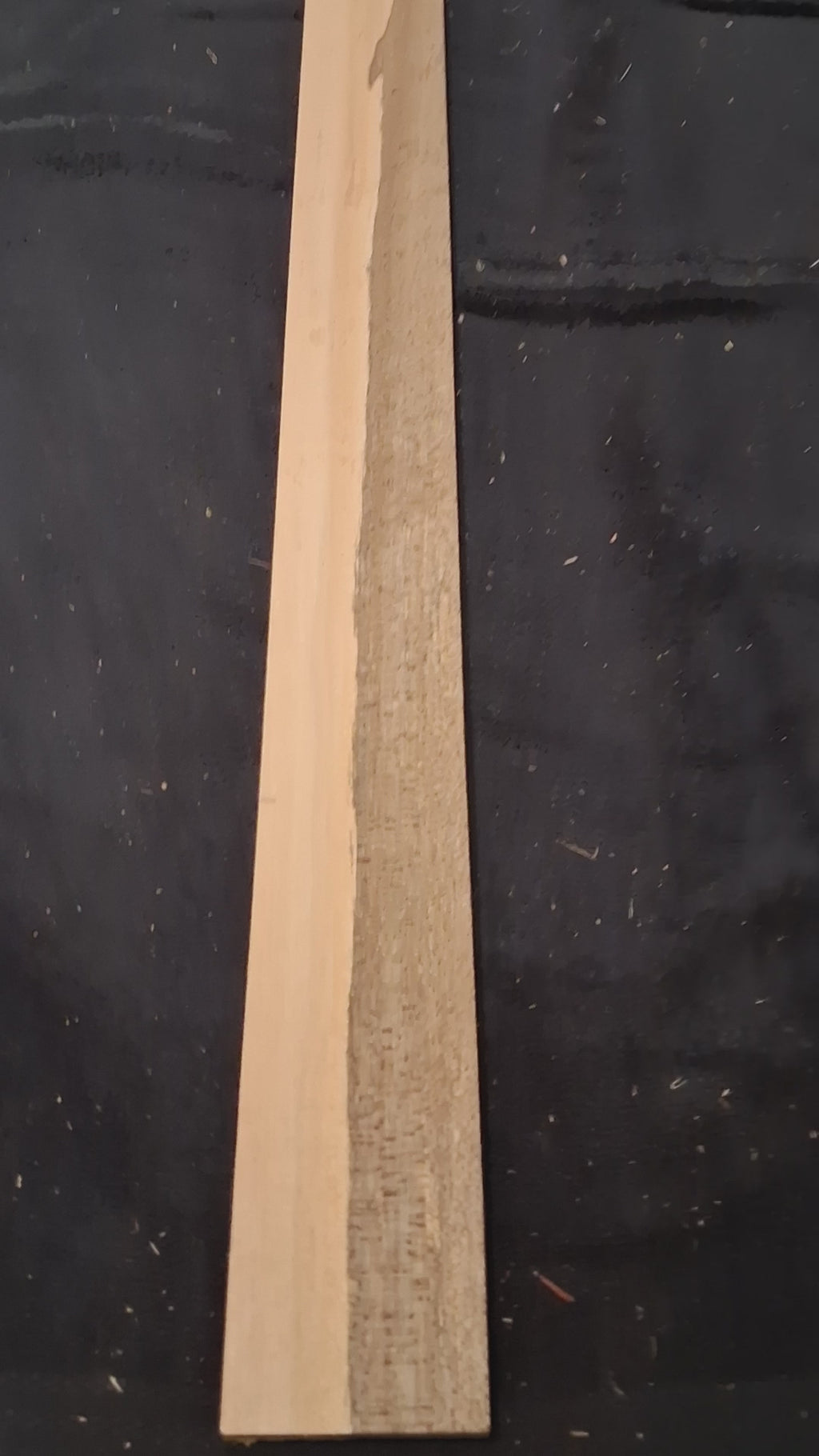 Two-Tone Exotic Hardwood Long Board #16 – Contrasting Natural Figure – Exact Piece