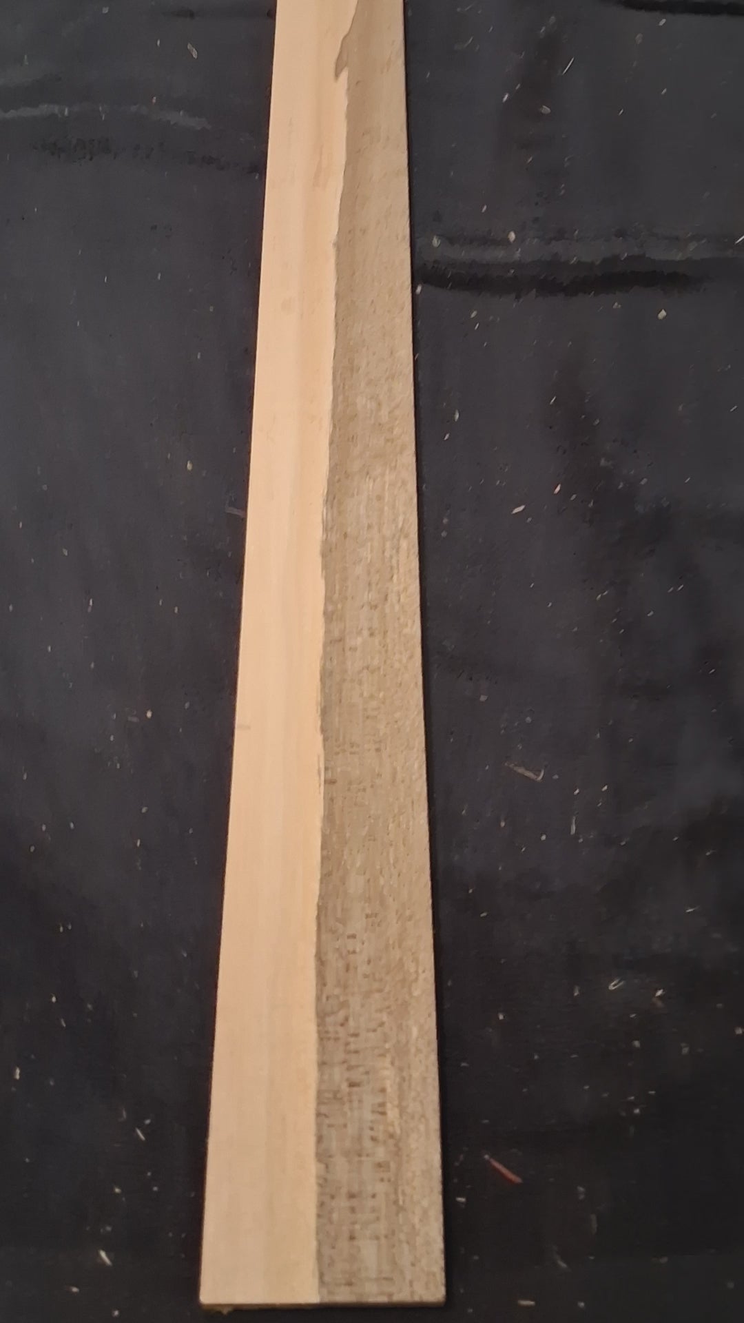Two-Tone Exotic Hardwood Long Board #16 – Contrasting Natural Figure – Exact Piece