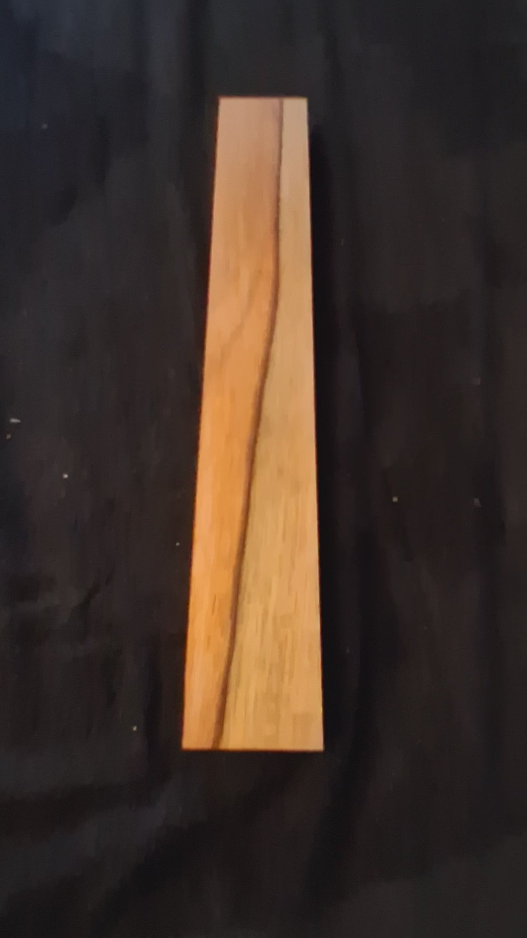 Long Lignum Vitae-Type Exotic Hardwood Blank – Dense Honey-Gold Wood with Natural Dark Line – 15" × 2 3/8" × 1 1/4