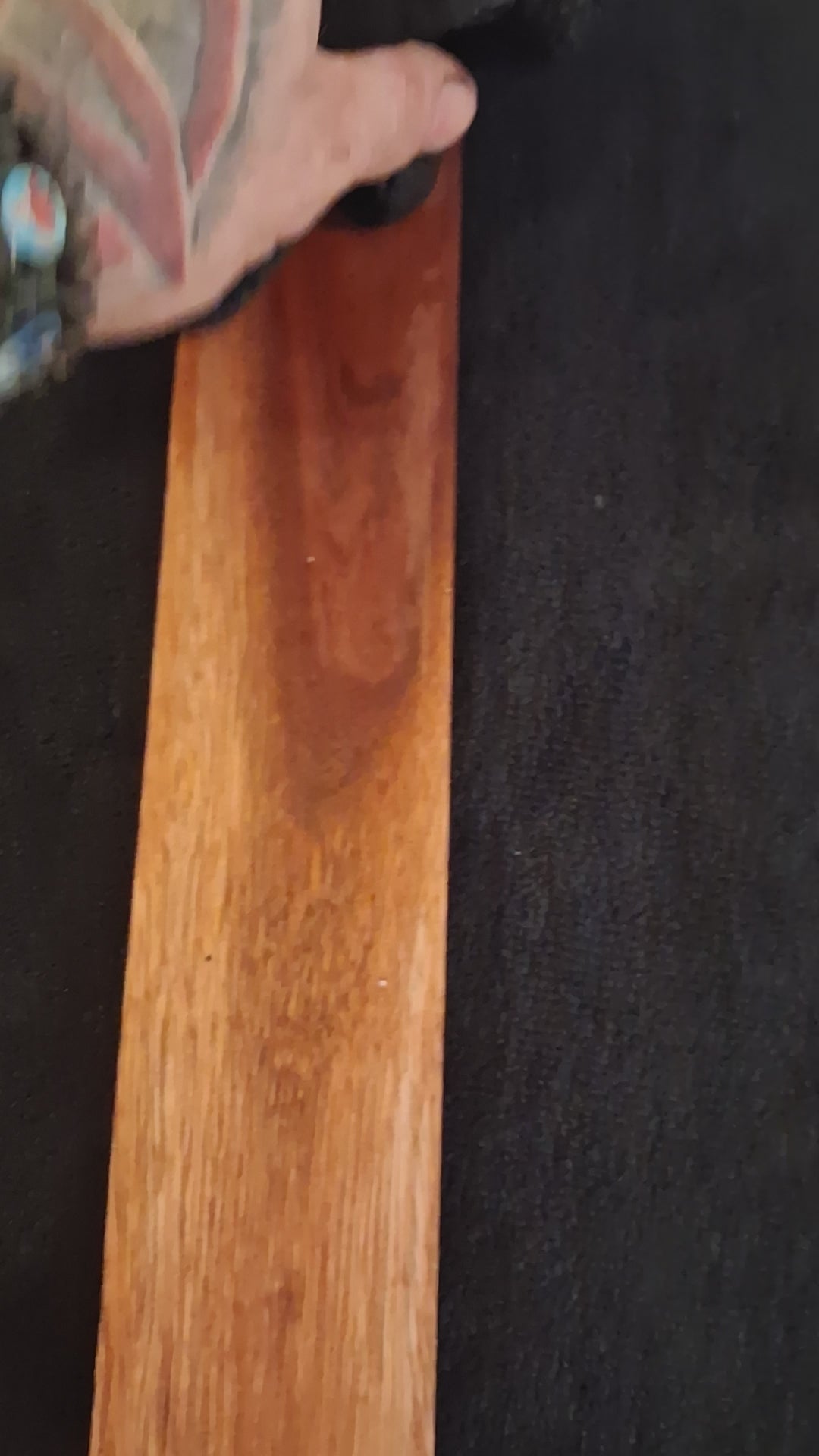 Premium Exotic Hardwood Blank – Warm Rose &amp; Red Figure – 1" × 2" × 12" – 331 g
